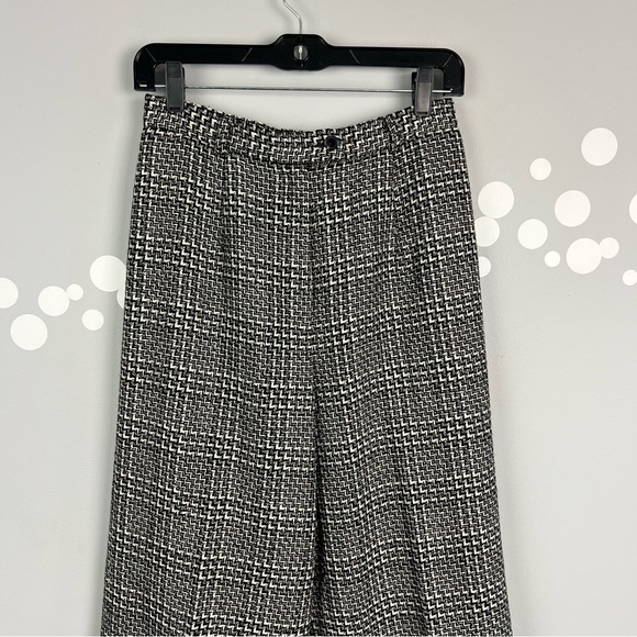 Talbots Vintage Herringbone Wide-Leg Pants Size 4 - Picture 2 of 7